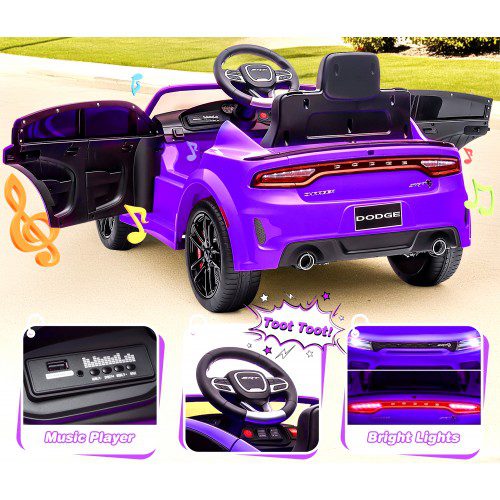 Dodge Charger Deep Purple Kids Styling Chair Car - Image 2