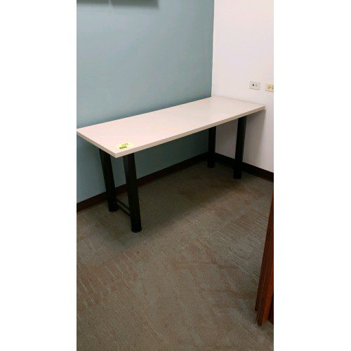 60"W X 24"D White Table for Products Solid Made In USA