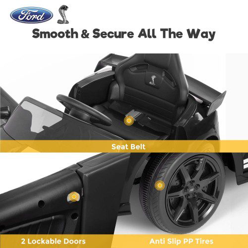 Black Mustang GT Styling Chair Car For Kids Hair Cuts - Image 5