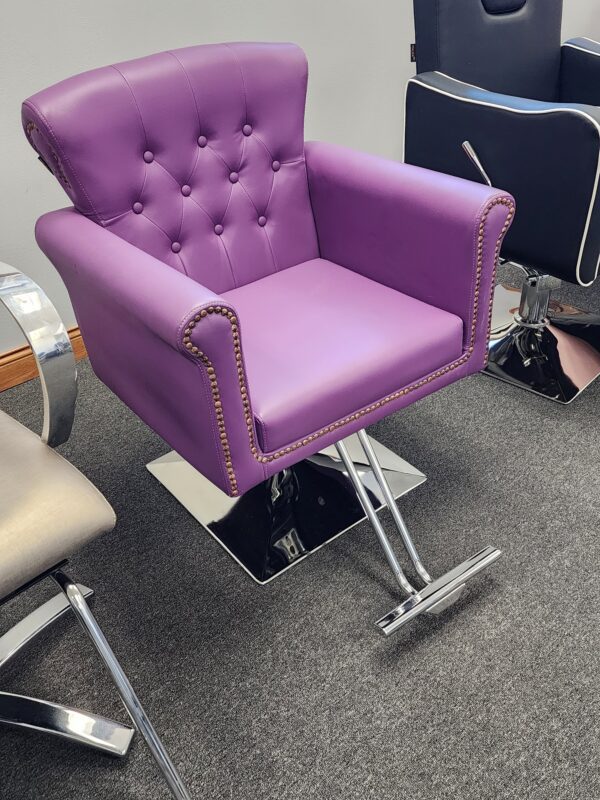 1 Purple Tufted Styling Chair New(Tester Model)