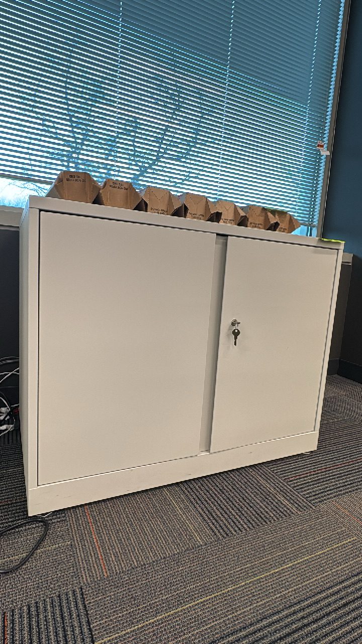 Steelcase USA Made Locking 2 Door Security Cabinet