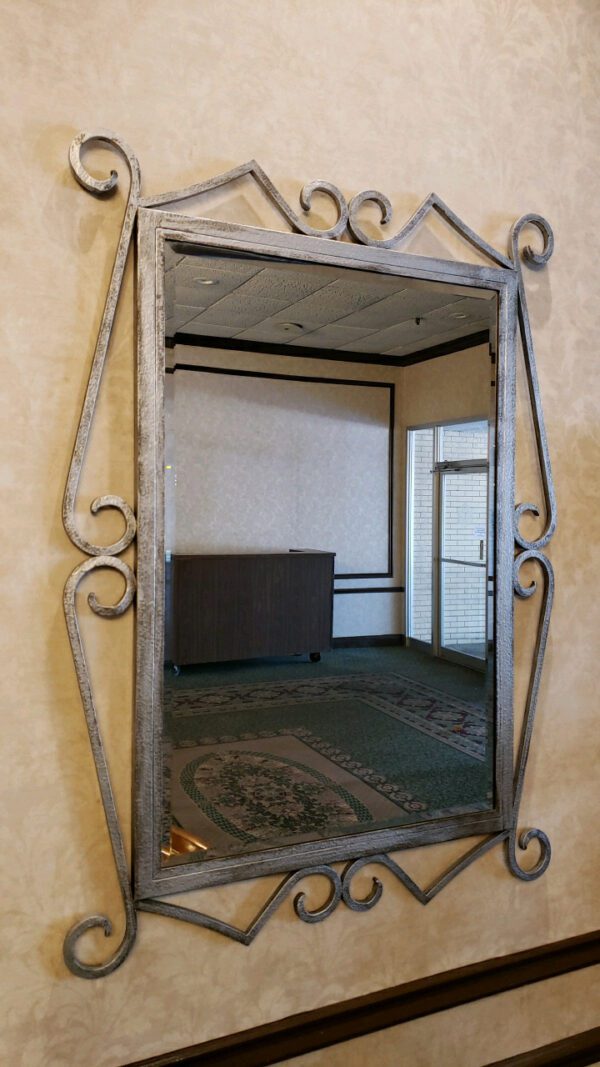 4 Solid Metal Frame Distressed Beveled Mirrors
