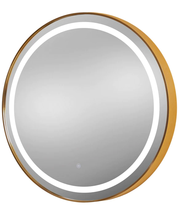 9880 Gold Frame 30 X 36 Round LED Hair Salon Mirror