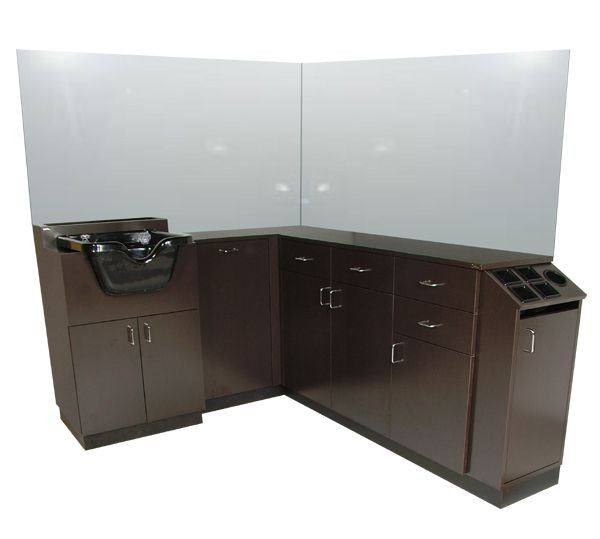 Custom L Shape Barber Station USA Made