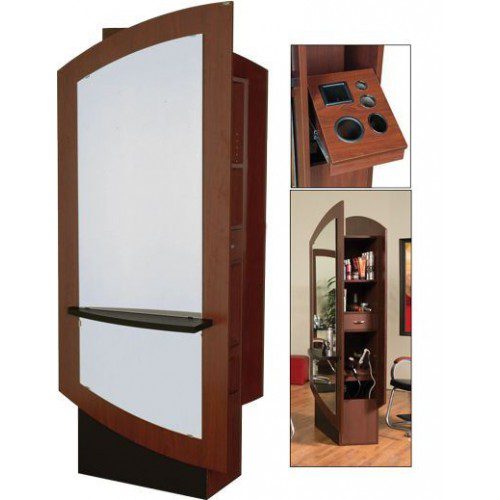 3354-36 Angled Mirror Back to Back Island Station