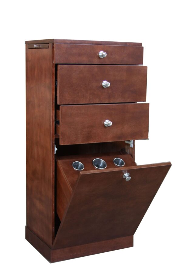 3 Remaining-5101 Cherry Wood Styling Station Tilt Tool Panel