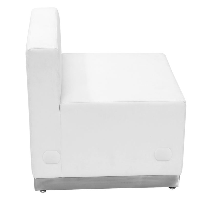 Commercial White Single Waiting Sofa Free Delivery - Image 2