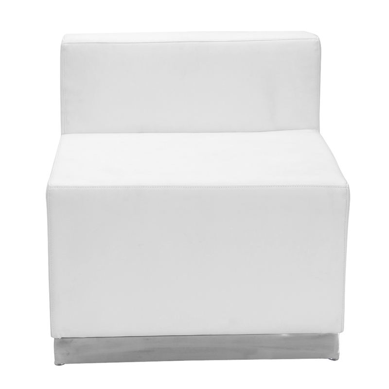 Commercial White Single Waiting Sofa Free Delivery - Image 3