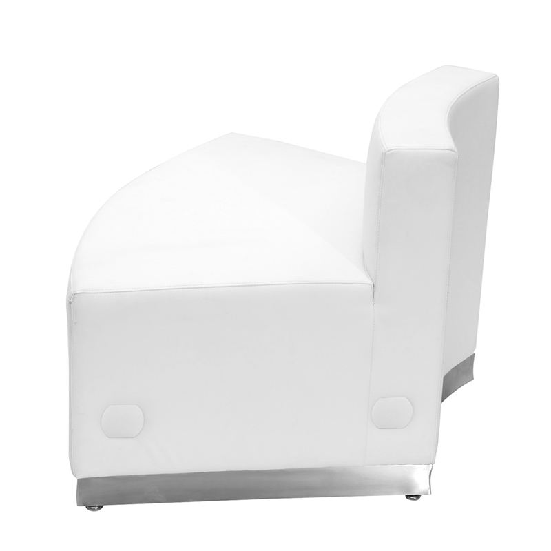 803 Angle Piece Reception Single Sofa White - Image 2