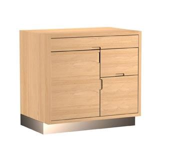 36-Inch-Wide Wood Reception Desk With Storage