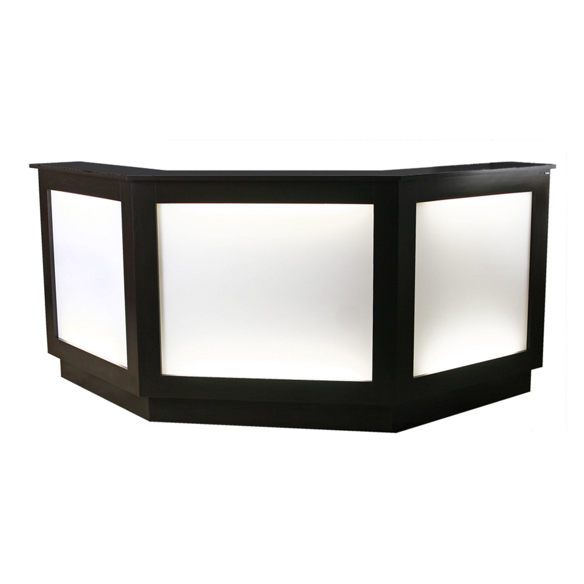 103061-72 Inch Lighted 3 Panel Salon Reception Desk