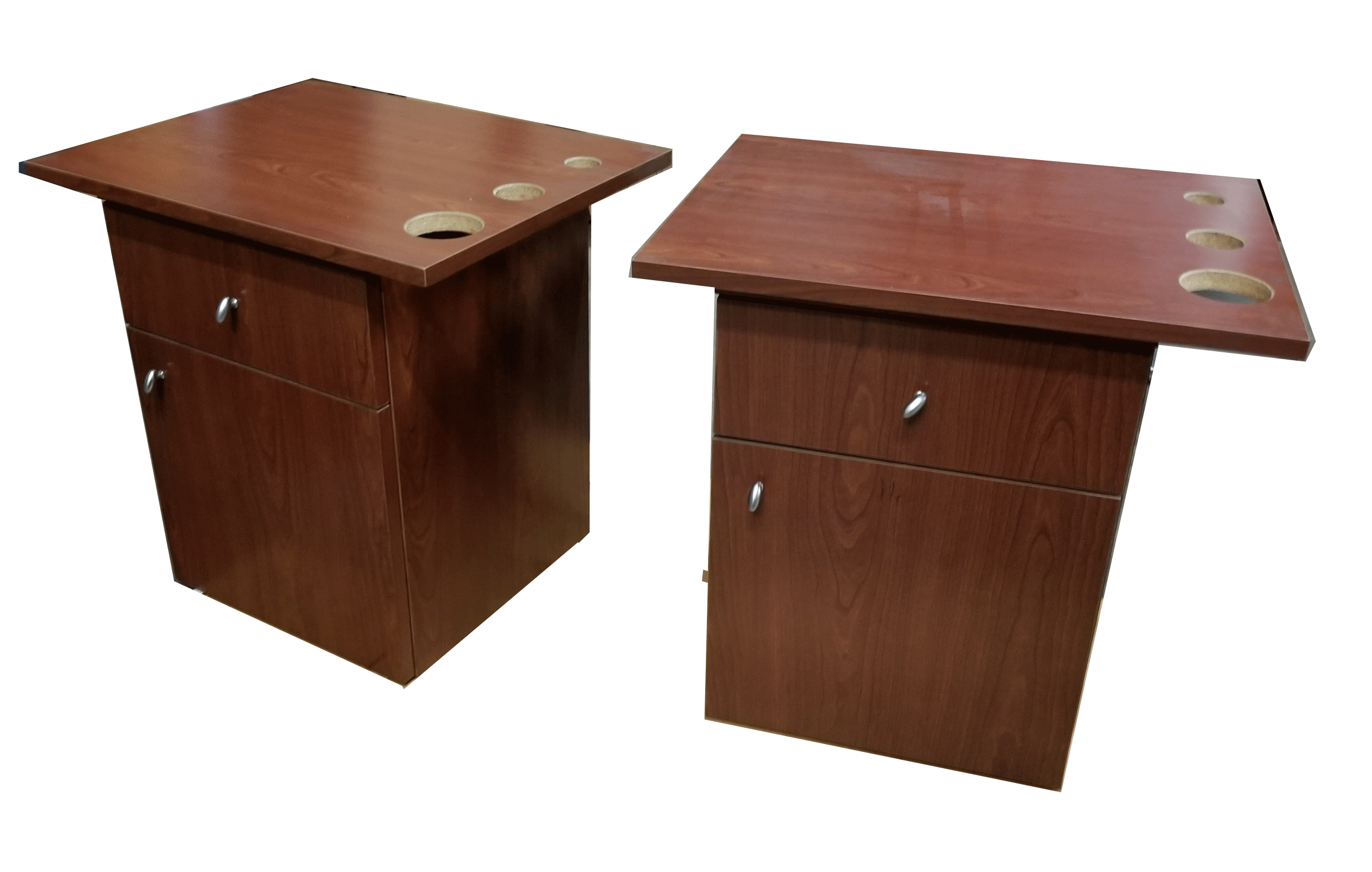 Cherry Color Wall Mount Hair Styling Cabinet High Quality USA Made