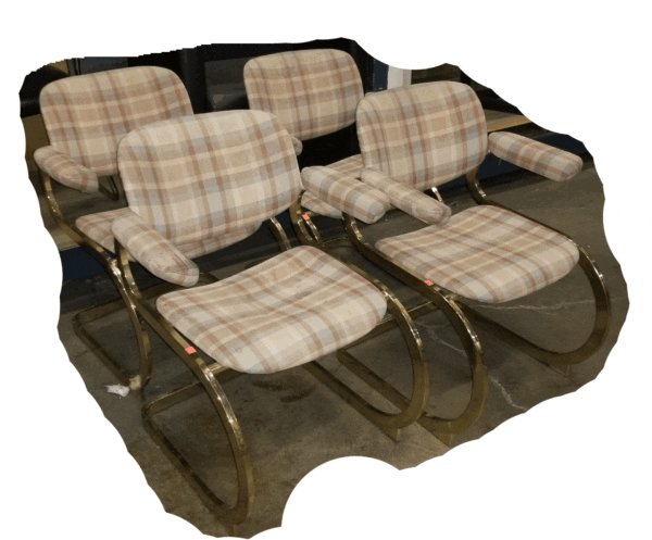 Old School 1970's Brass Chairs