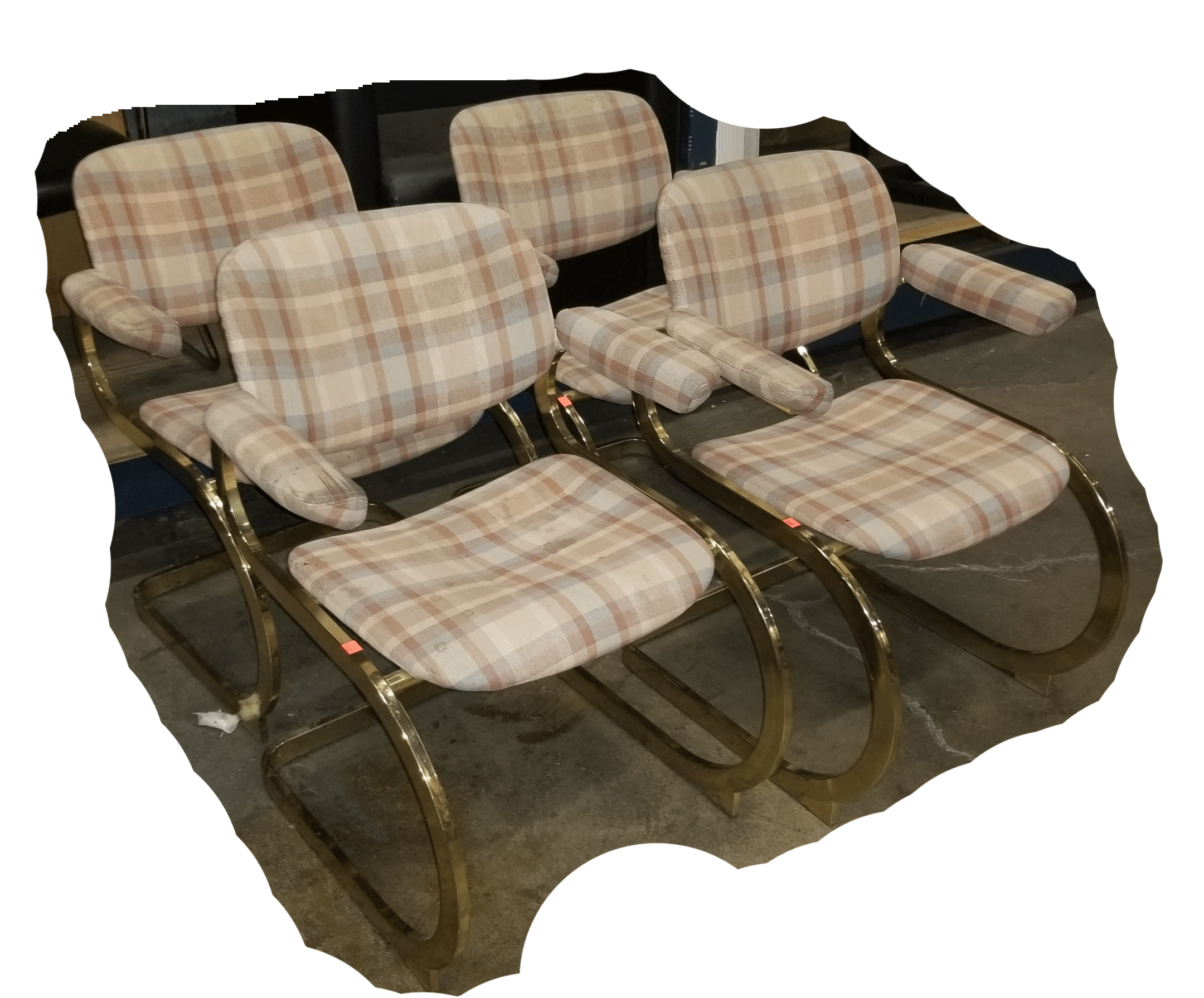 Old School 1970's Brass Chairs