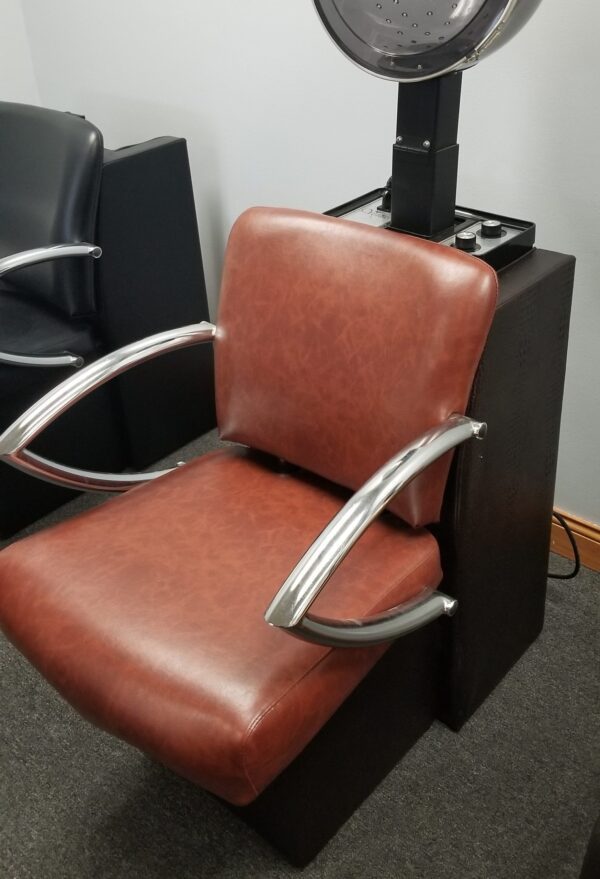 Leather Brown Dryer Chair With Crocodile Brown Back