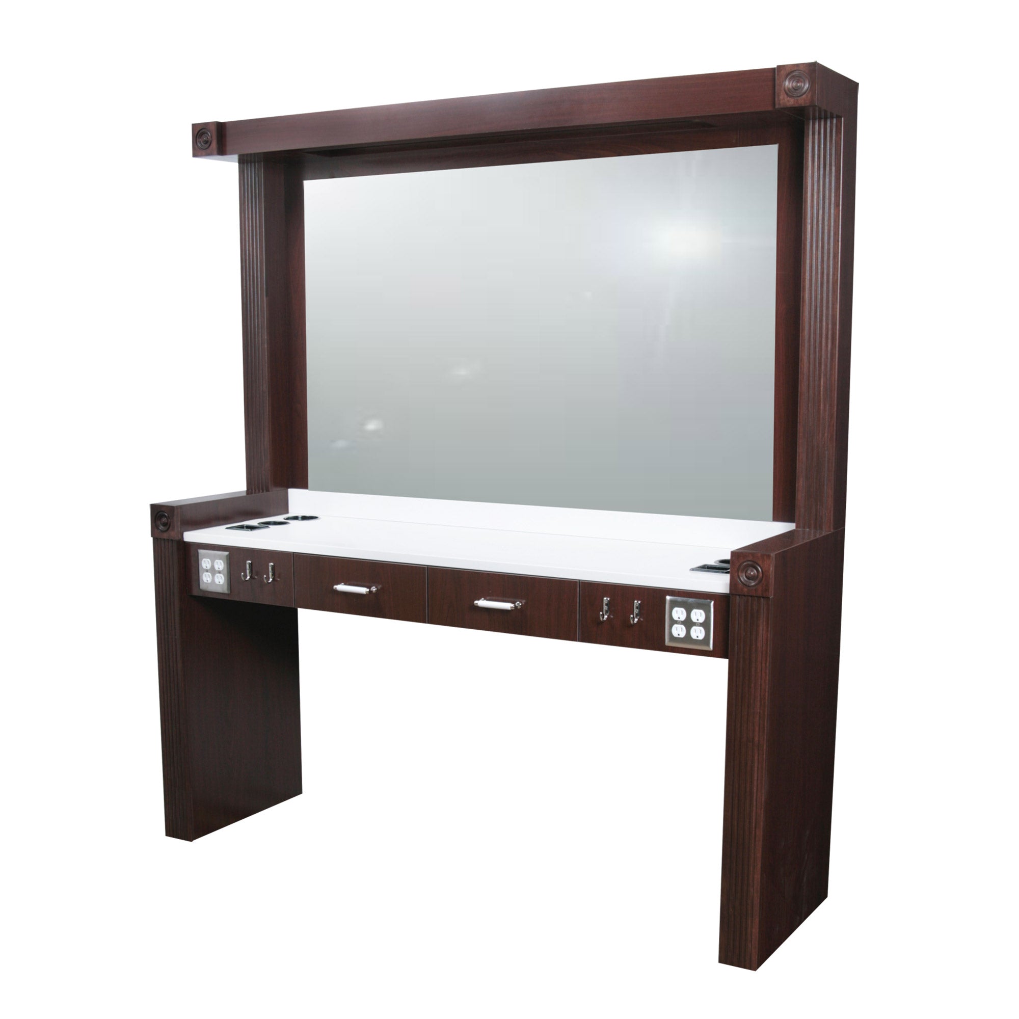 6801-72 Inch Wide Barber Station 2 Colors - Image 4