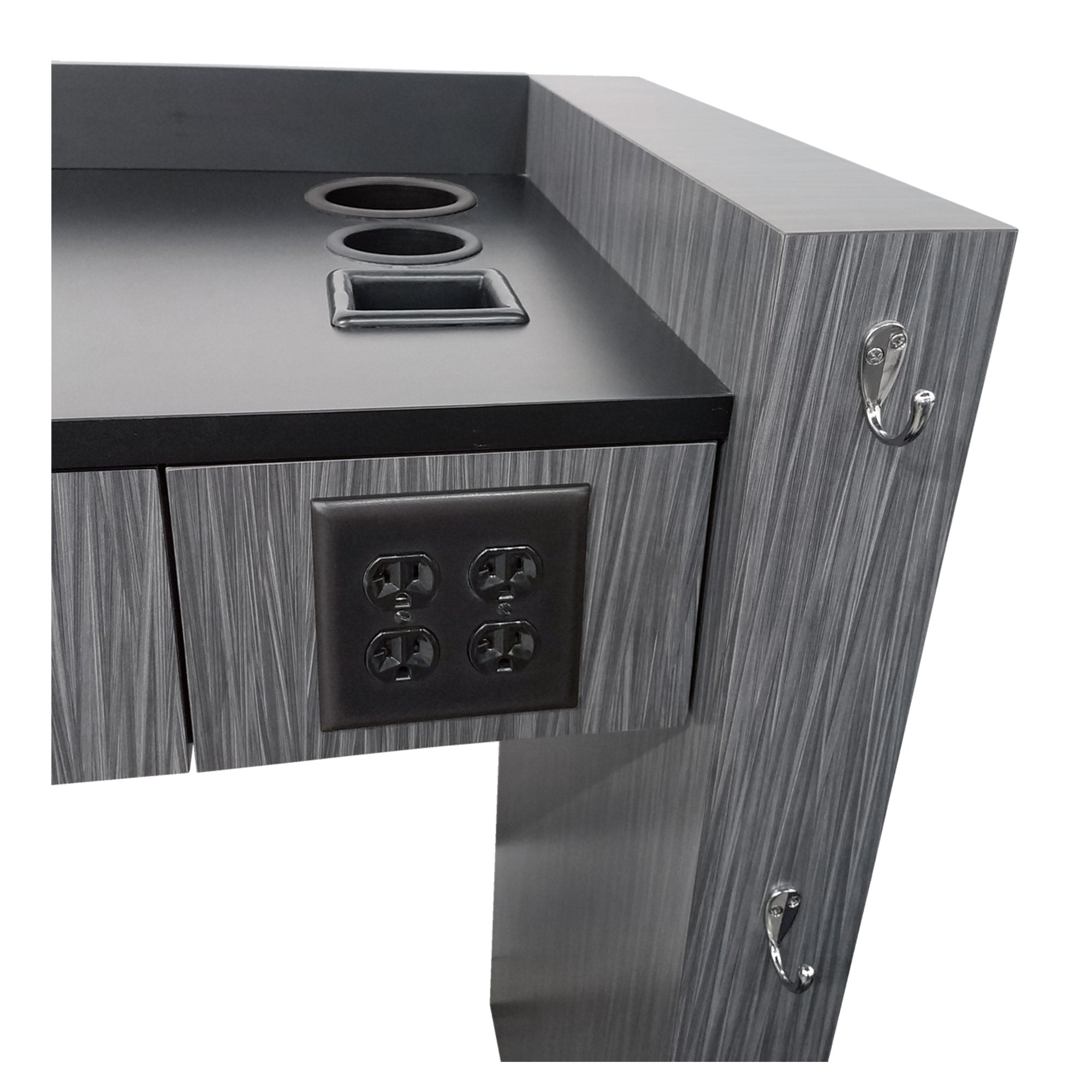 6807-60 Inch Wide Barber Station With Large Surface - Image 2