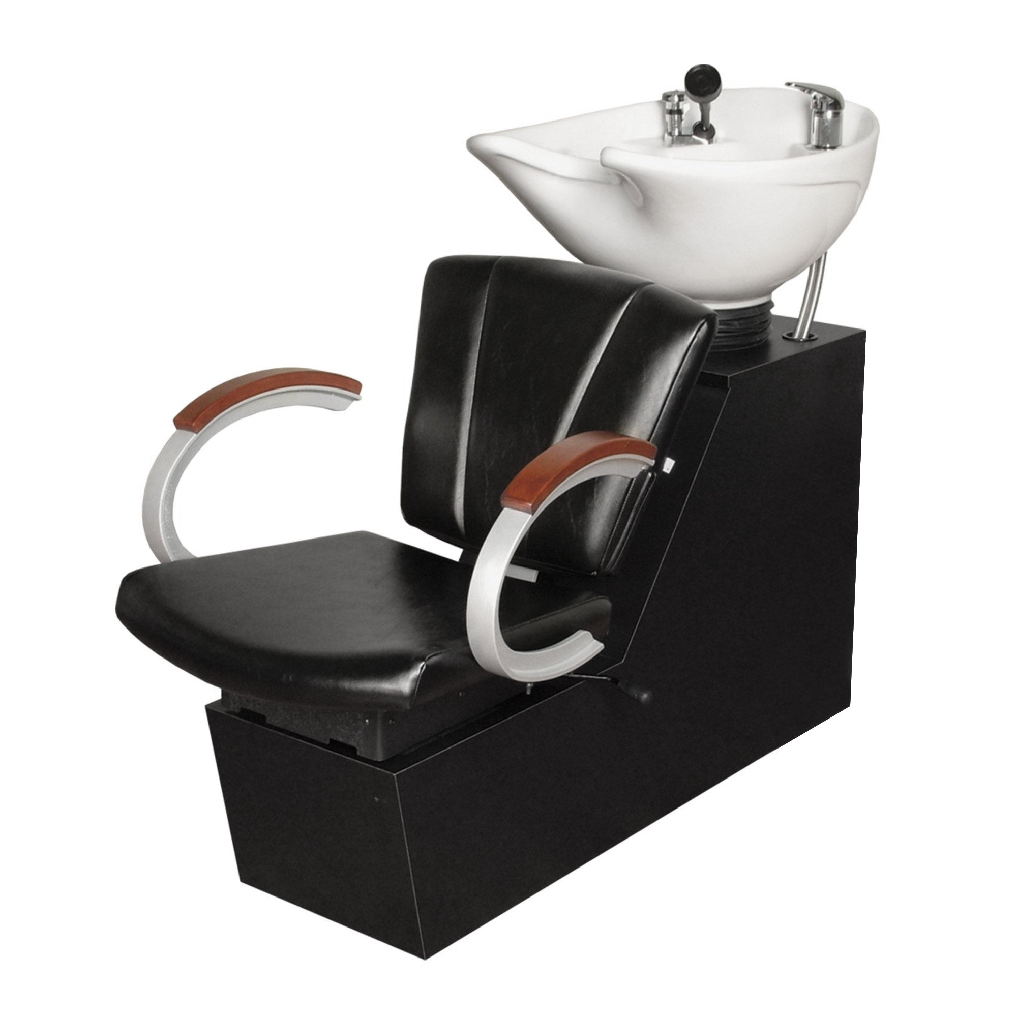 97BWS Backwash Shampoo Unit Wood Capped Arms