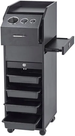 D39 Black or Wood Portable Styling Station - Image 2