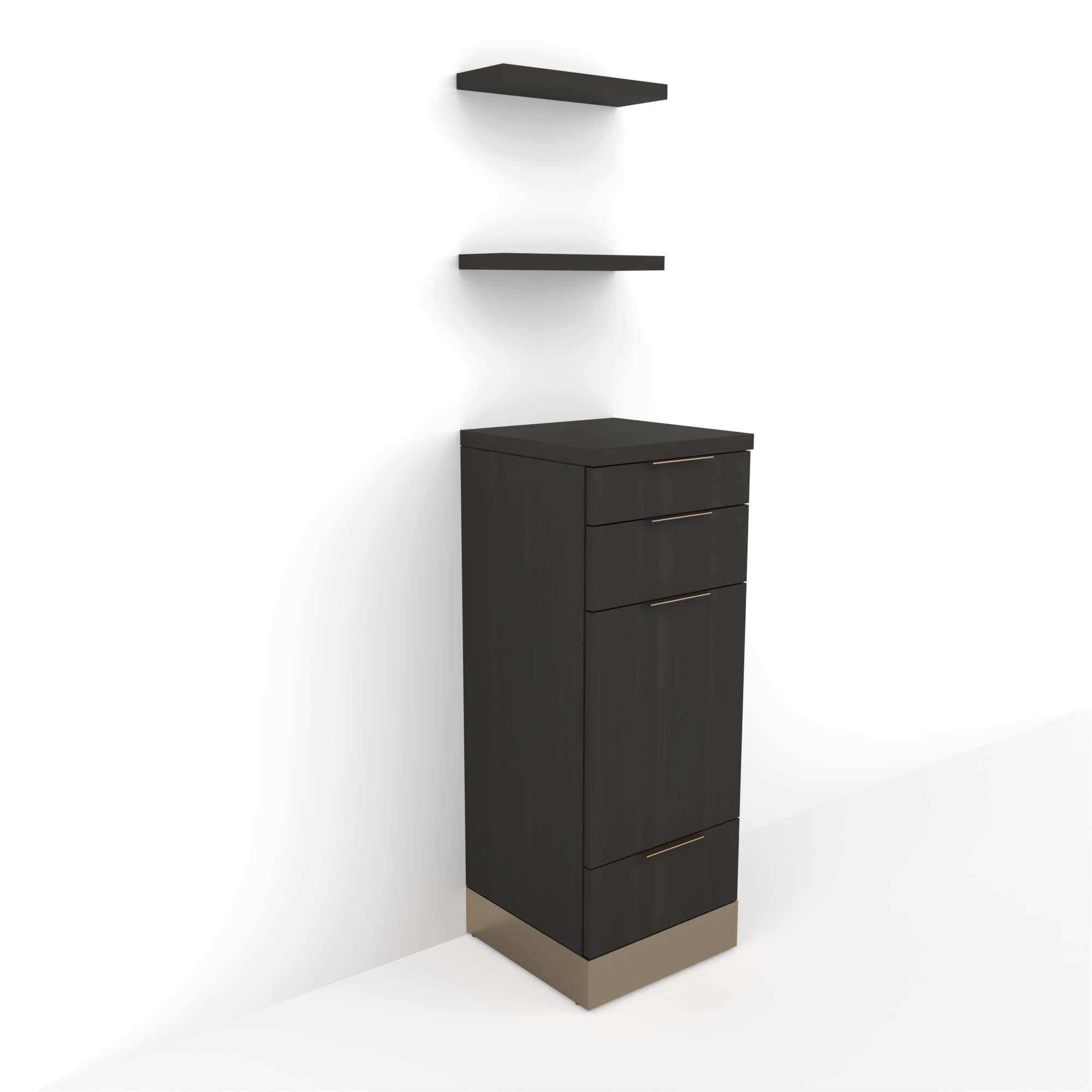 E1033P-R2 Styling Tower With Floating Retail Shelves