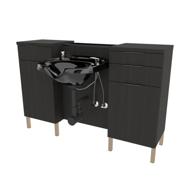 E1062P Wet Booth Hair Station With Legs