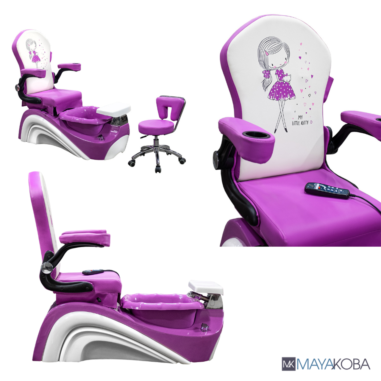 Pedicure Spa Girly Girl 4 Colors & Pipeless Jet - Image 10