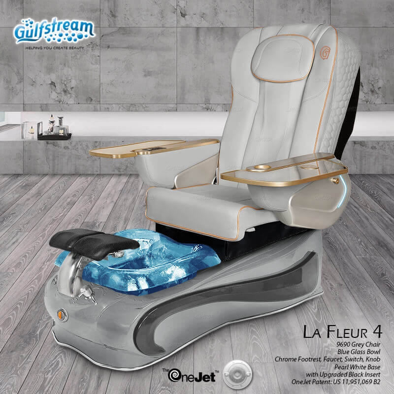 La Fleur 4 Pipeless Glass Bowl Pedicure Spa - Image 2