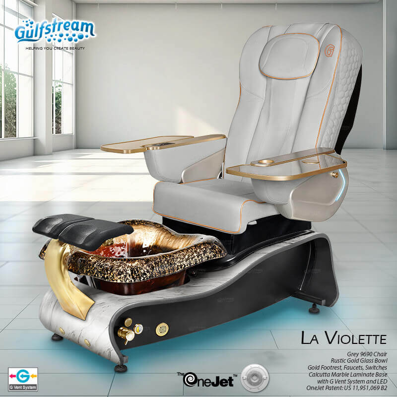 La Violette Pipeless Glass Bowl Pedicure Spa - Image 3