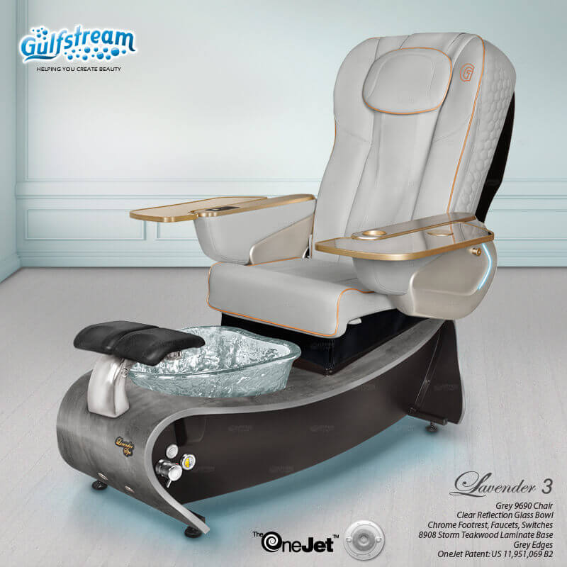 Lavender 3 Pipeless Pedicure Spa With Glass Bowl - Image 3