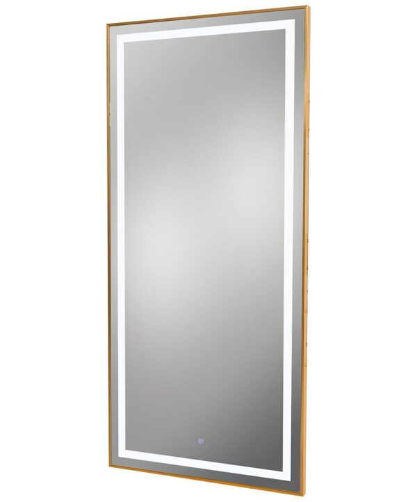 30X66 Gold Frame LED Salon Mirror 9220