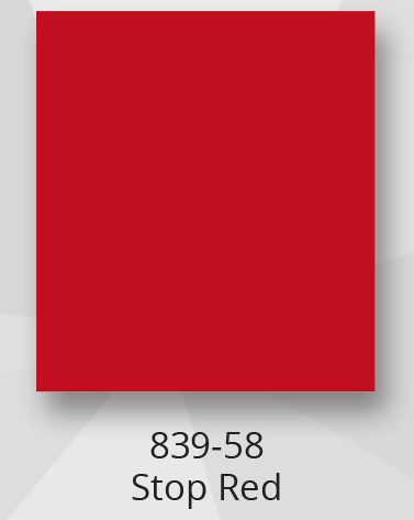 839-58 Stop Red +$357.75