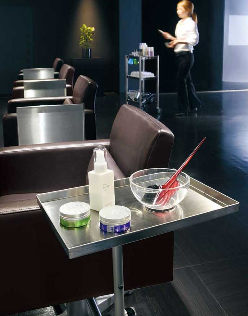 Stainless Steel Styling Chair Arm Tray (Medical Grade) - Image 6