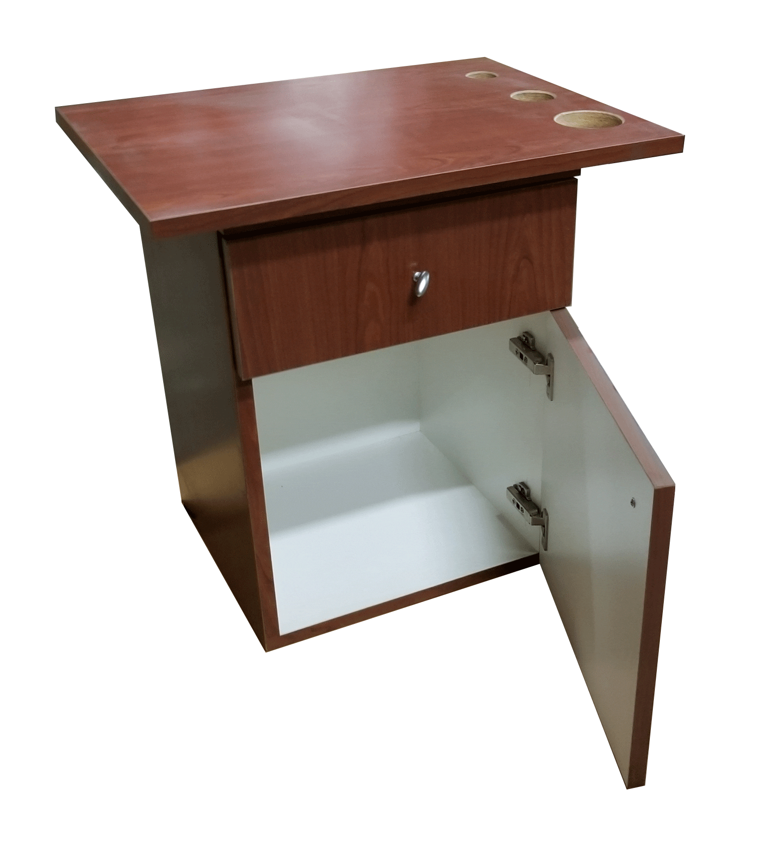 Cherry Color Wall Mount Hair Styling Cabinet High Quality USA Made - Image 2