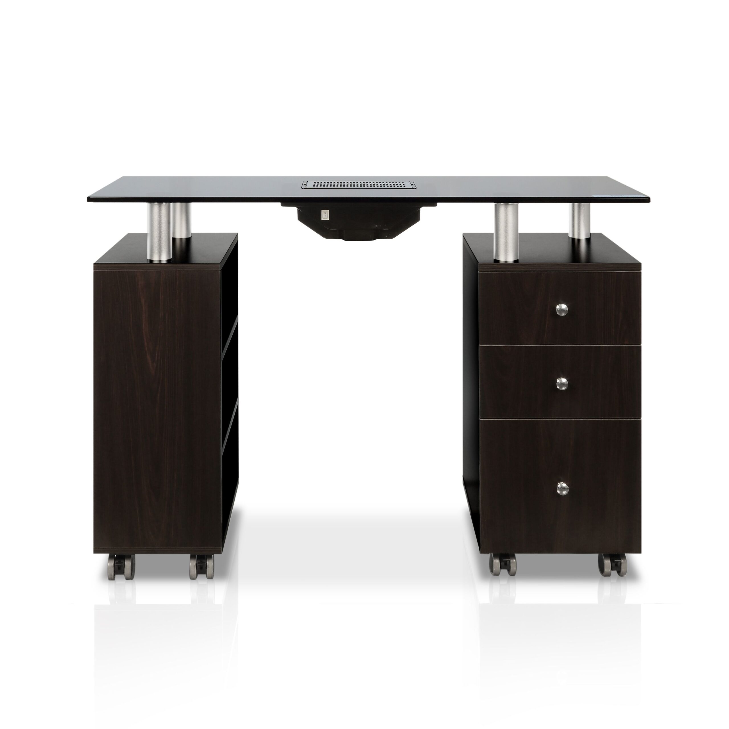 Nail Table - Glass Top with Draft Fan - Image 3