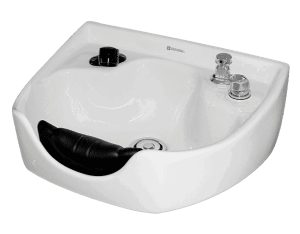 Majolica Japanese Shampoo Bowl Neckrest Built In