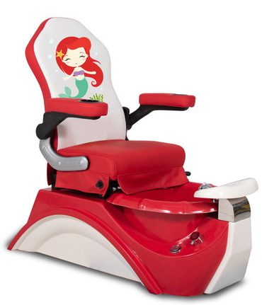 Children's Pedicure Spa Red Little Mermaid Pipeless Jet Model