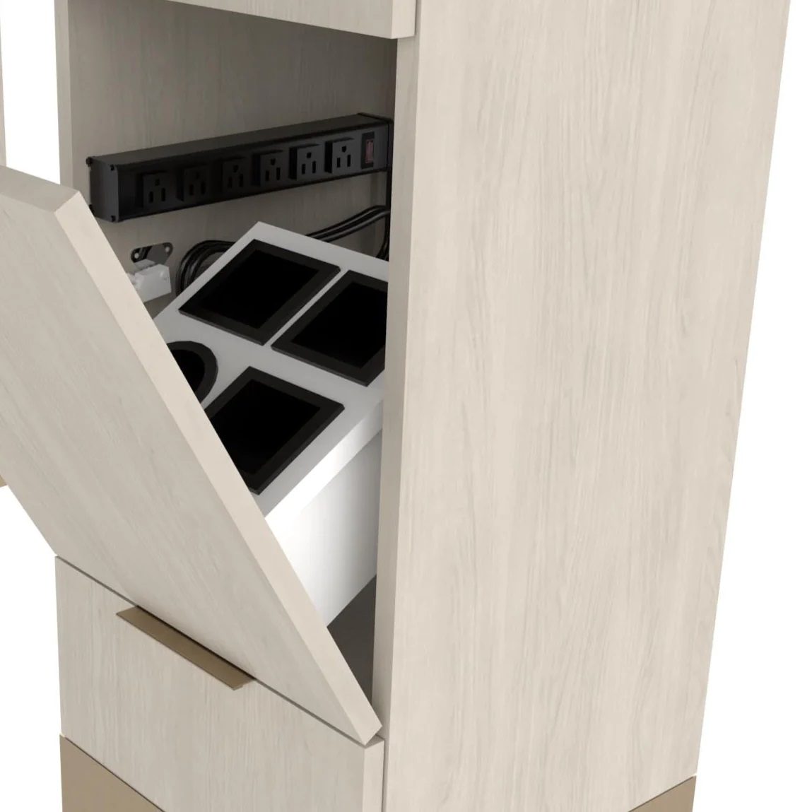 E1073P Modern Barber Station With Toe Kick - Image 3