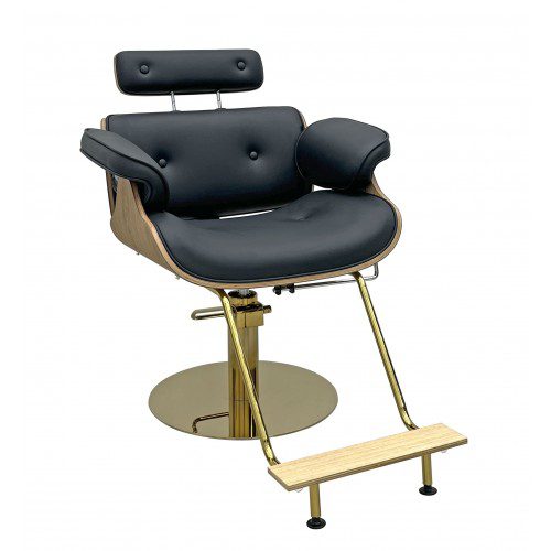 2223 Gold Reclining Styling Chair Gold Base