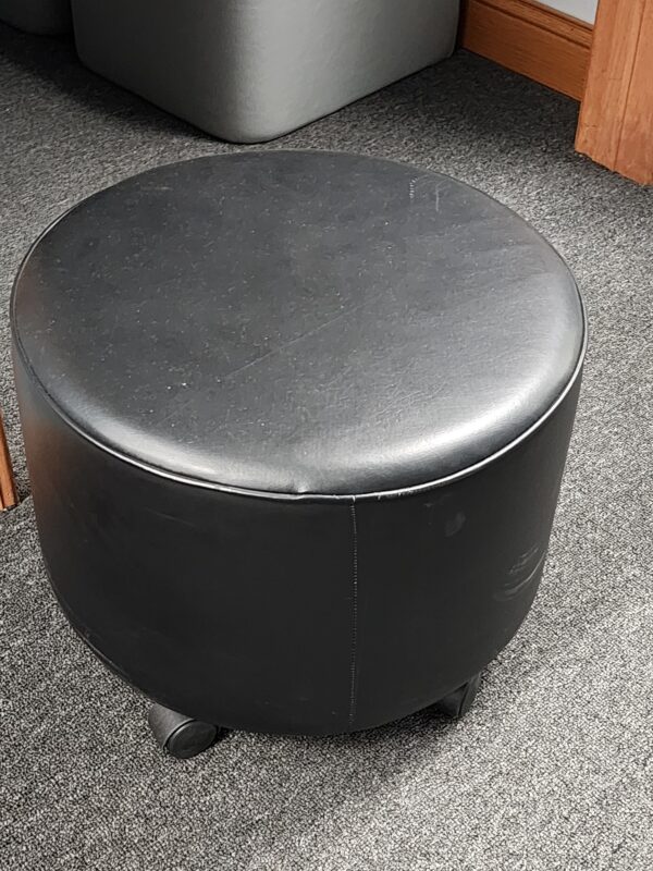 1 Black Showroom Ottoman Pedicure Stool