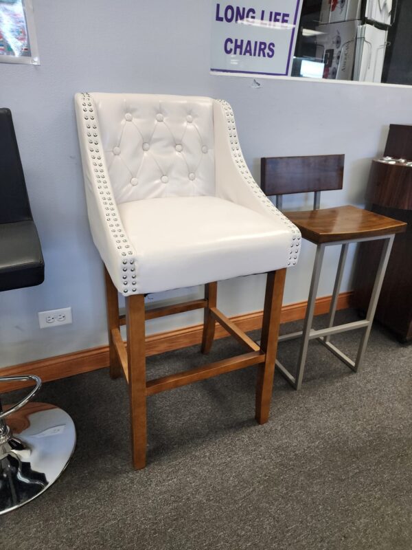 1- White Make Up or Reception Chair Showroom Model