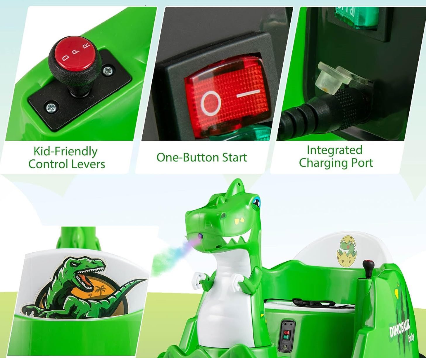 (New) Green Dragon Mist Kids Styling Chair With Low Base - Image 3