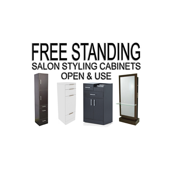 Free Standing Salon Styling Cabinets