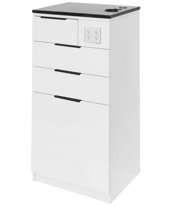 Pibbs 6008 White Styling Station 3 Handle & Top Colors